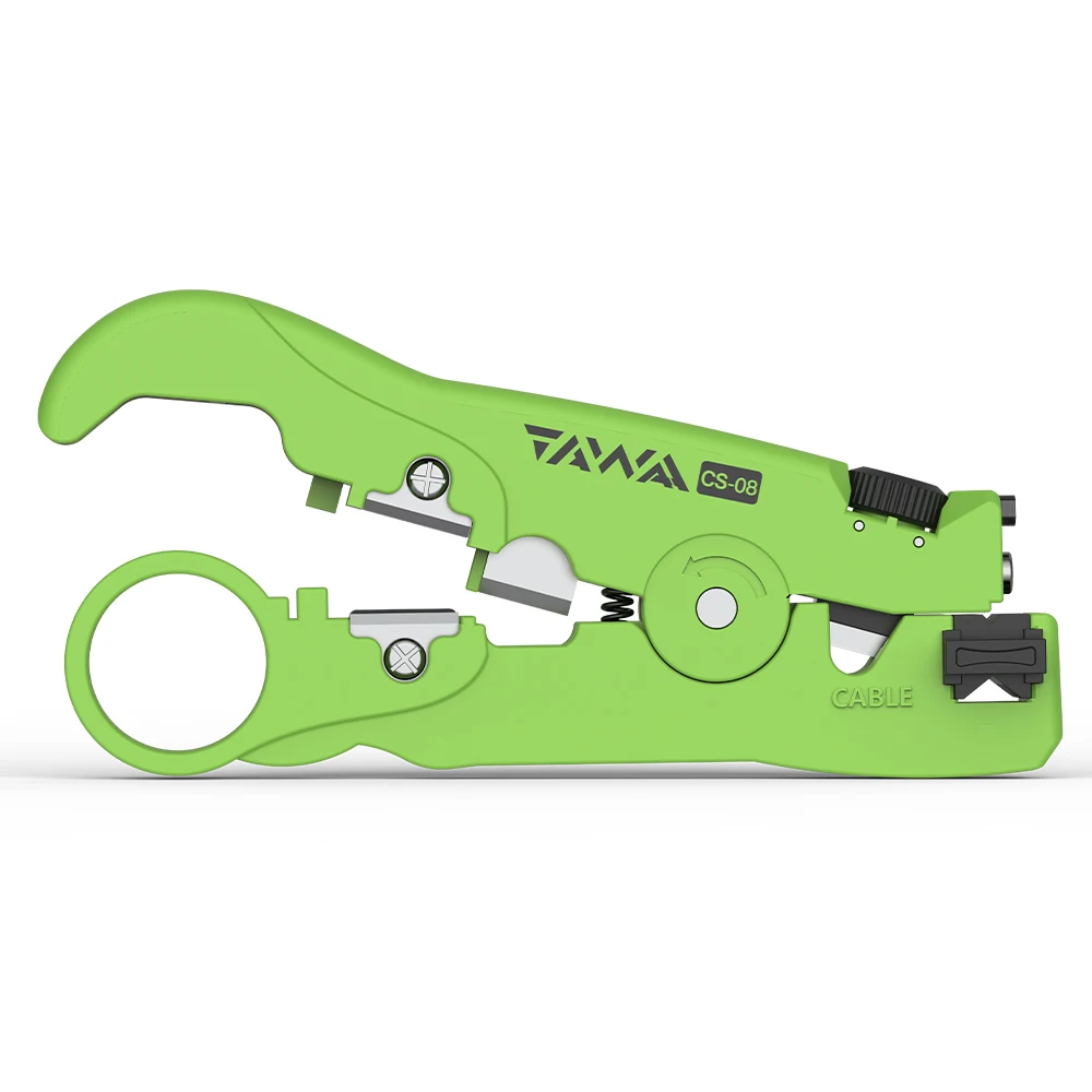 TAWAA 08 Multifunction Cable Stripper Adjustable Wire Stripping Tool for Cat5 Cat6 Network Coaxial & Fiber Drop Cable