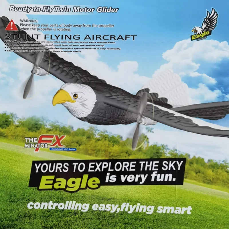 Aviones Rc, juguete de combate en forma de águila, planeador de espuma de ala fija, Dron de carreras, avión de juguete eléctrico, giroscopio de avión fácil de operar