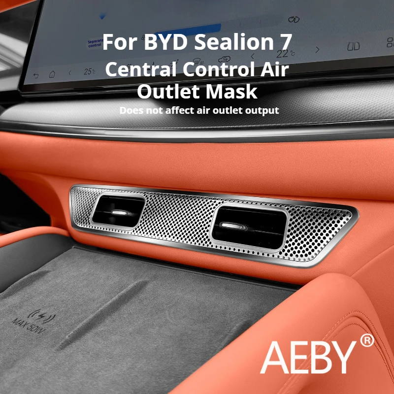 

AEBY For BYD Sealion 7 2024 Car Center Console Air Vent Cover, Anti-Dust Protective Grille, Car Dashboard Decor Sticker Trim