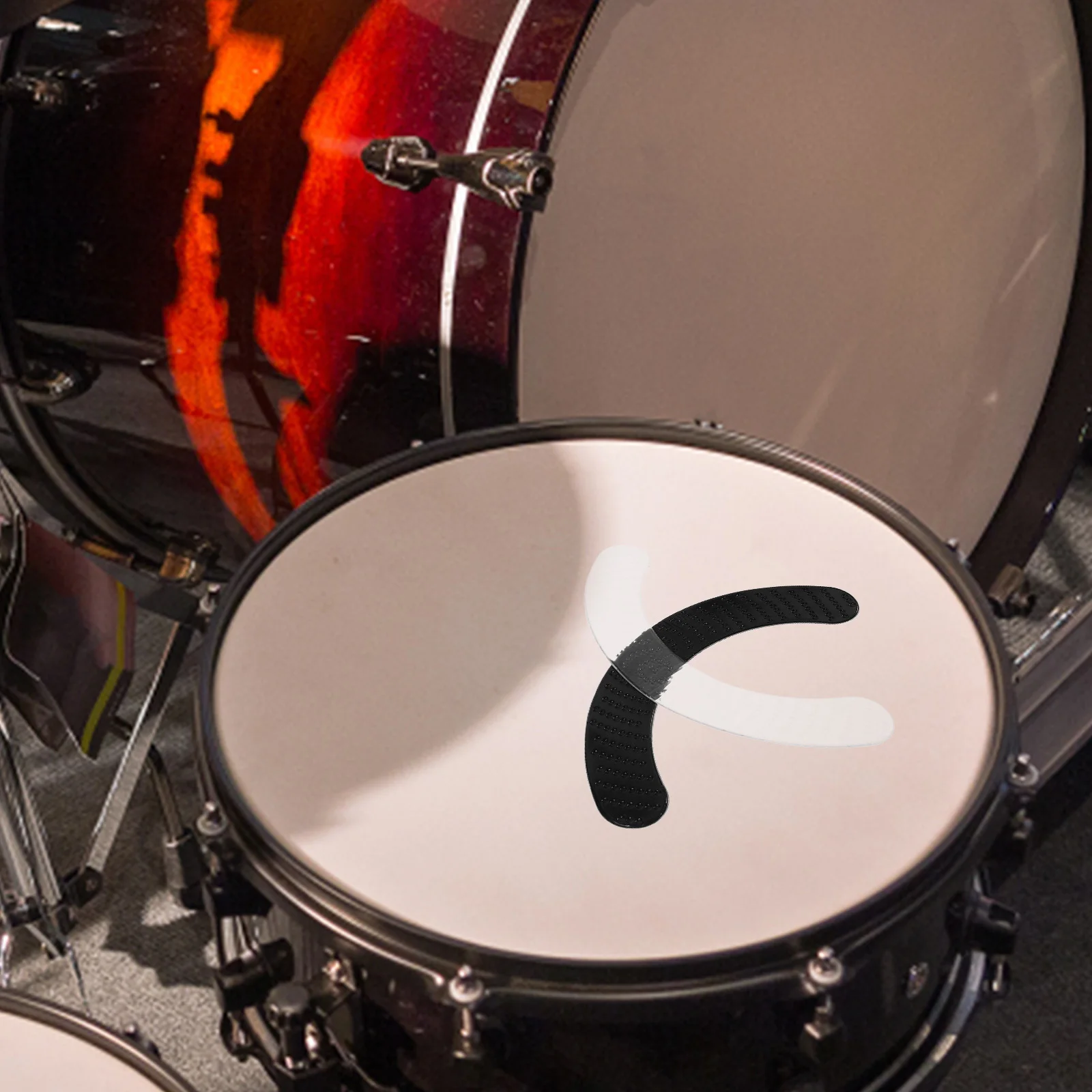 

Reusable Silicone Drum Muffler Pads 2Pcs Dampeners for Snare Tom Percussion Instrument Muting Solution