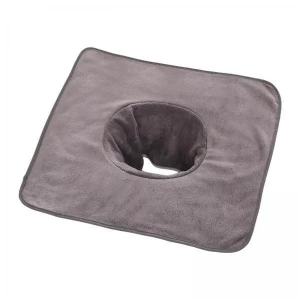 Salon Massage Table Towel Perforated Head Pad Absorbent Washable Fiber Sheet for Spa Beauty Massage Bed