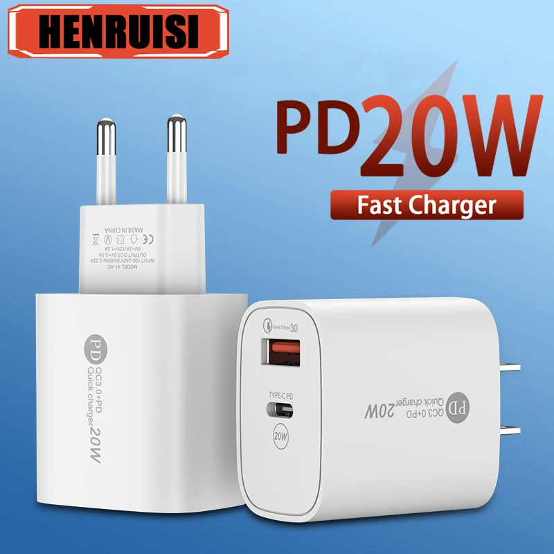 PD 20W Fast Charger For iPhone17 16 15 14 13 Pro Max Samsung Xiaomi Huawei POCO Fast Charging Type C USB C Chargers Accessories