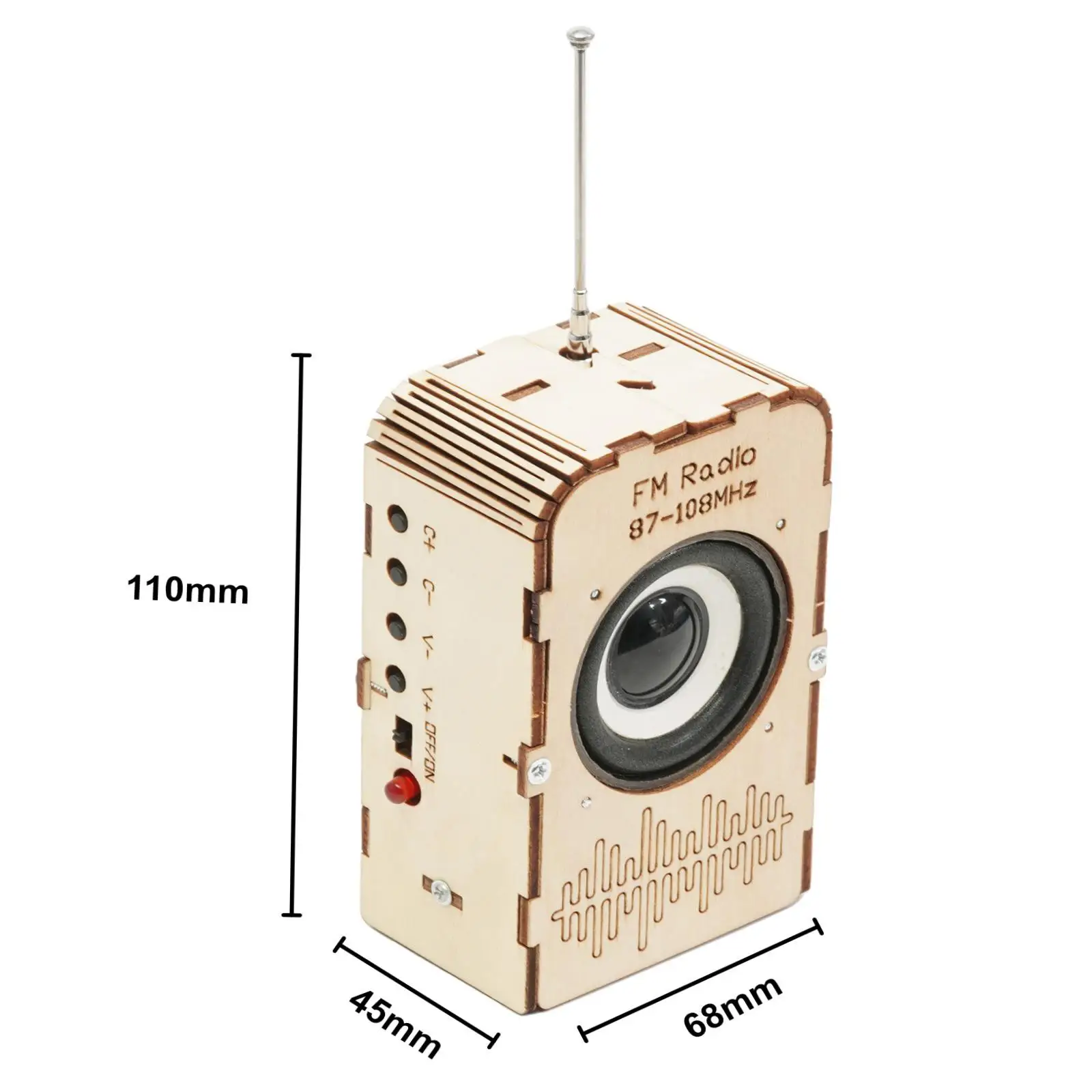 Diy Fm Radio Model Hout Assemblage 3d Puzzel Voor Tieners Kinderen Verjaardagscadeau