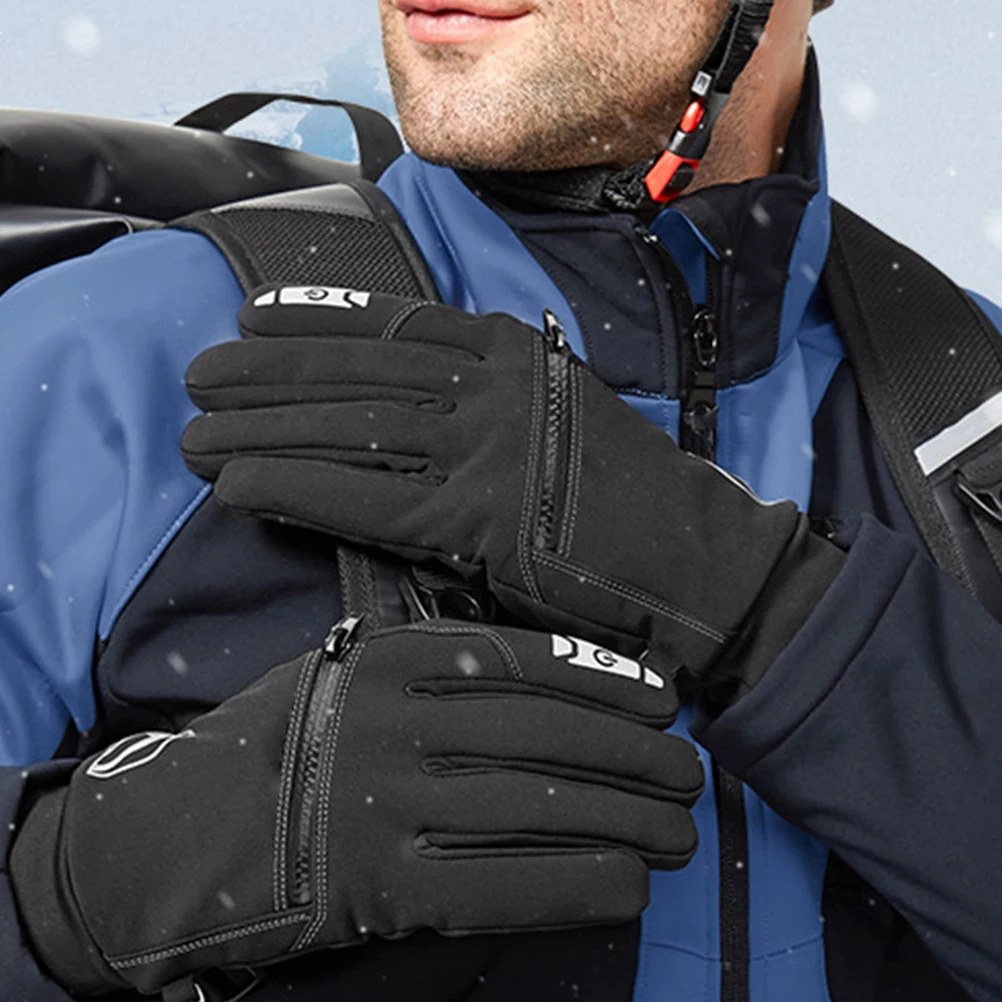 

1Pair Winter Warm Wind-Proof Gloves for Men Women Outdoor Touch Screen Anti-Slip Waterproof Cold Weather Gloves