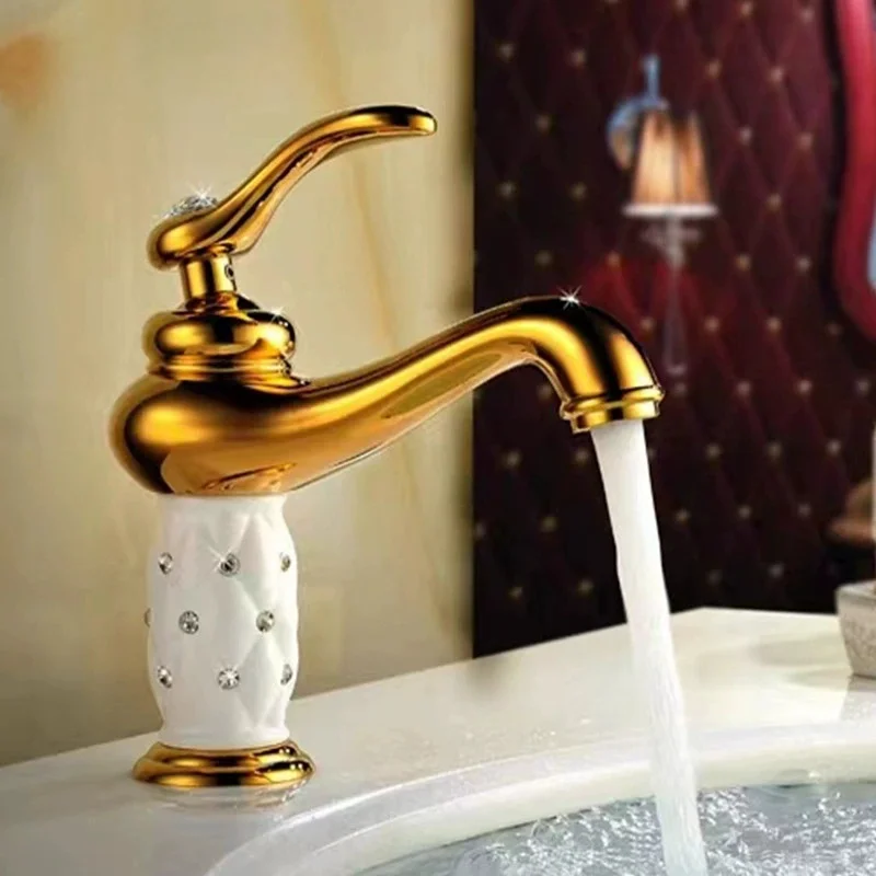 

Латунный роскошный смеситель из белого золота, смеситель для мытья, смеситель для ванной комнаты, медный смеситель для раковины, горячая и холодная вода, золотой ароматический аукран, черный смеситель для раковины