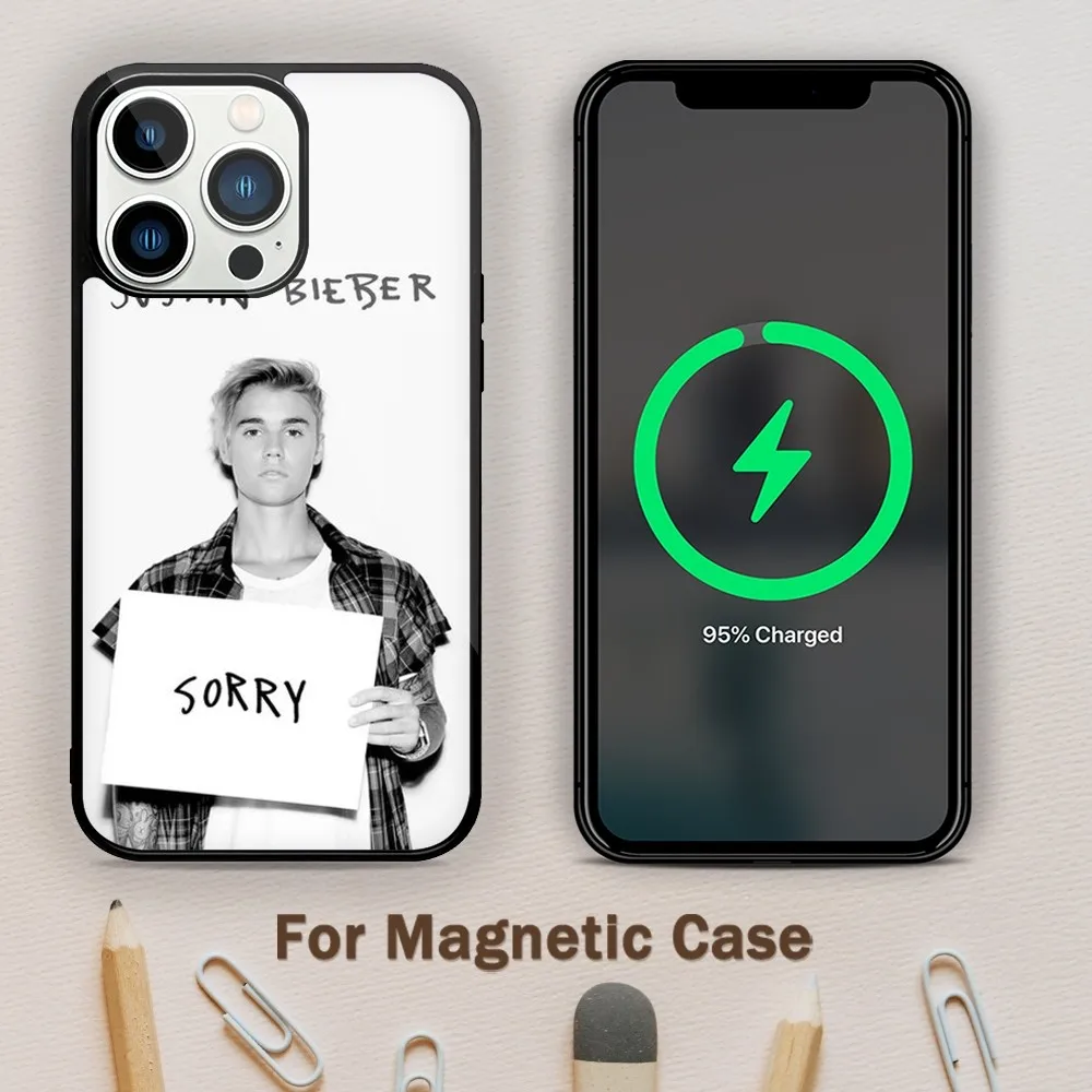 Singer J-Justin B-Bieber Phone Case For Magnetic Attraction iPhone 11 12 13 14 15 Mini Pro XS Max X S Plus XR Shell