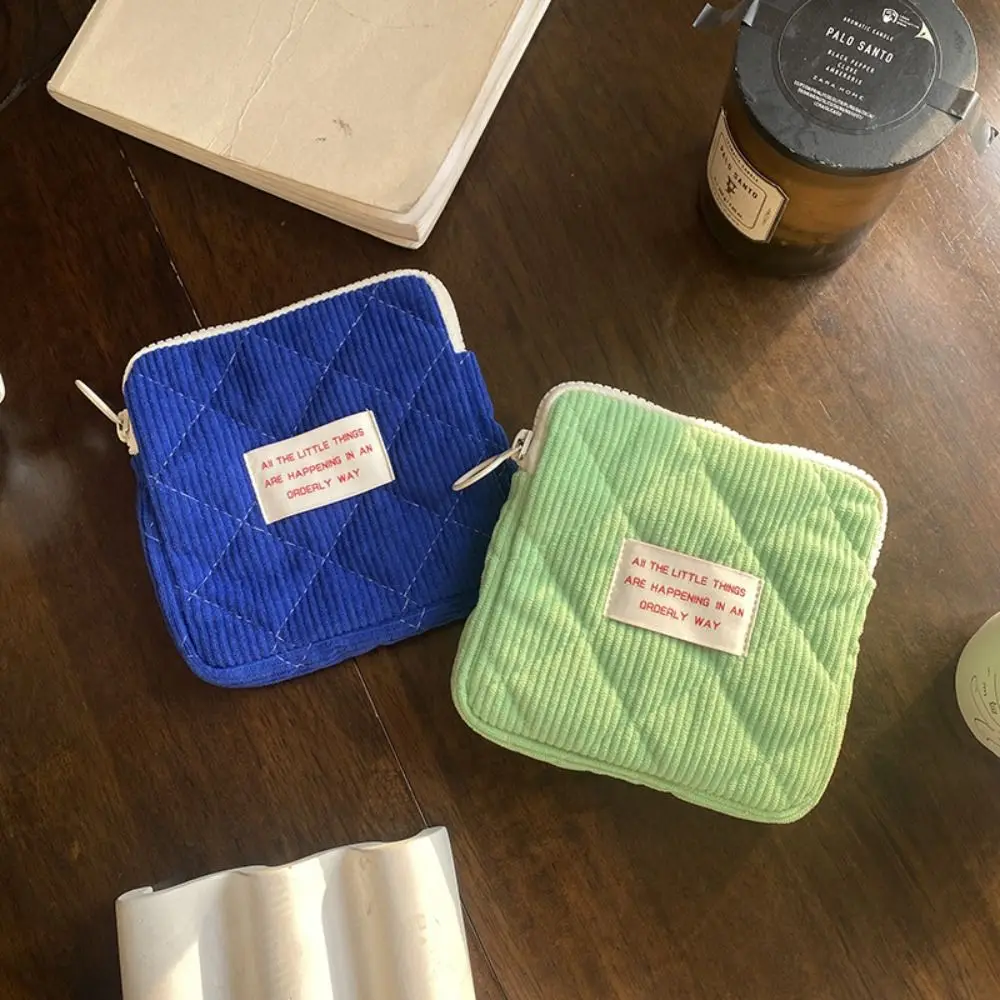 

Korean Style Sanitary Napkin Storage Bag Small Item Bag Data Cable Storage Bag Cosmetic Bag Cloth Wallet Lipstick Storage Bag