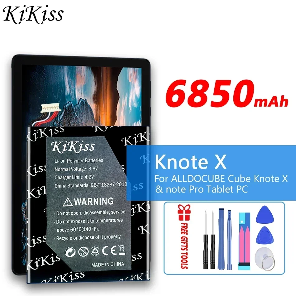 Аккумулятор KiKiss большой емкости 6850 мАч для планшетных ПК ALLDOCUBE Cube Knote X & Pro Kubi KnoteX i1302- 2871185 -2s