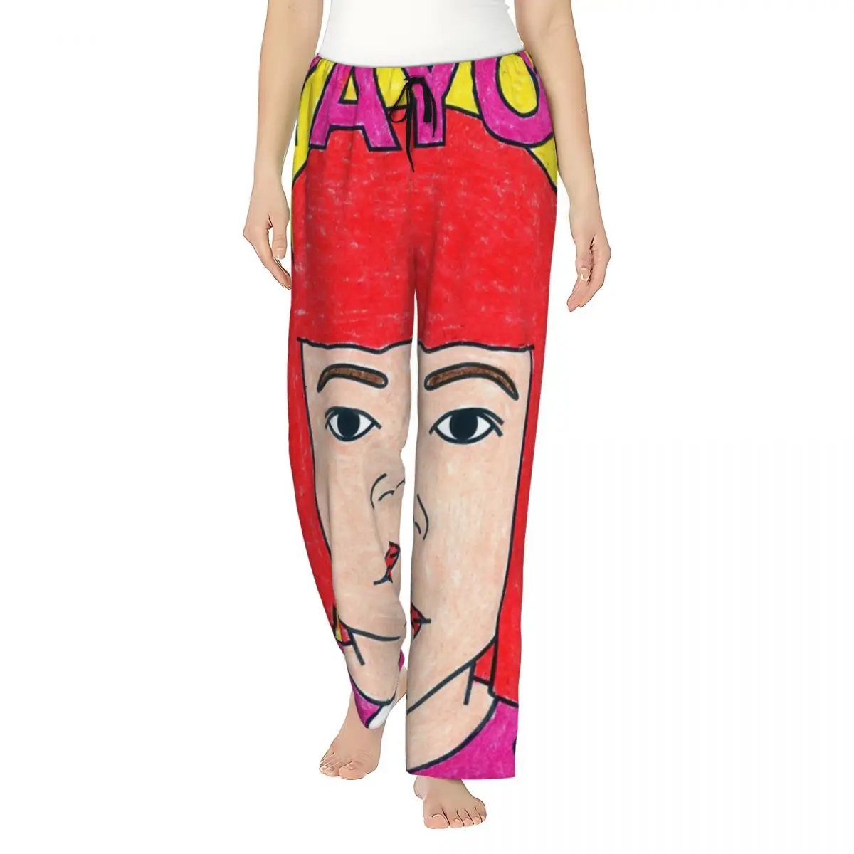 

Custom Yayoi Kusama Abstract Painting Women Pajama Pants Lounge Sleep Sleepwear Bottoms with Pockets
