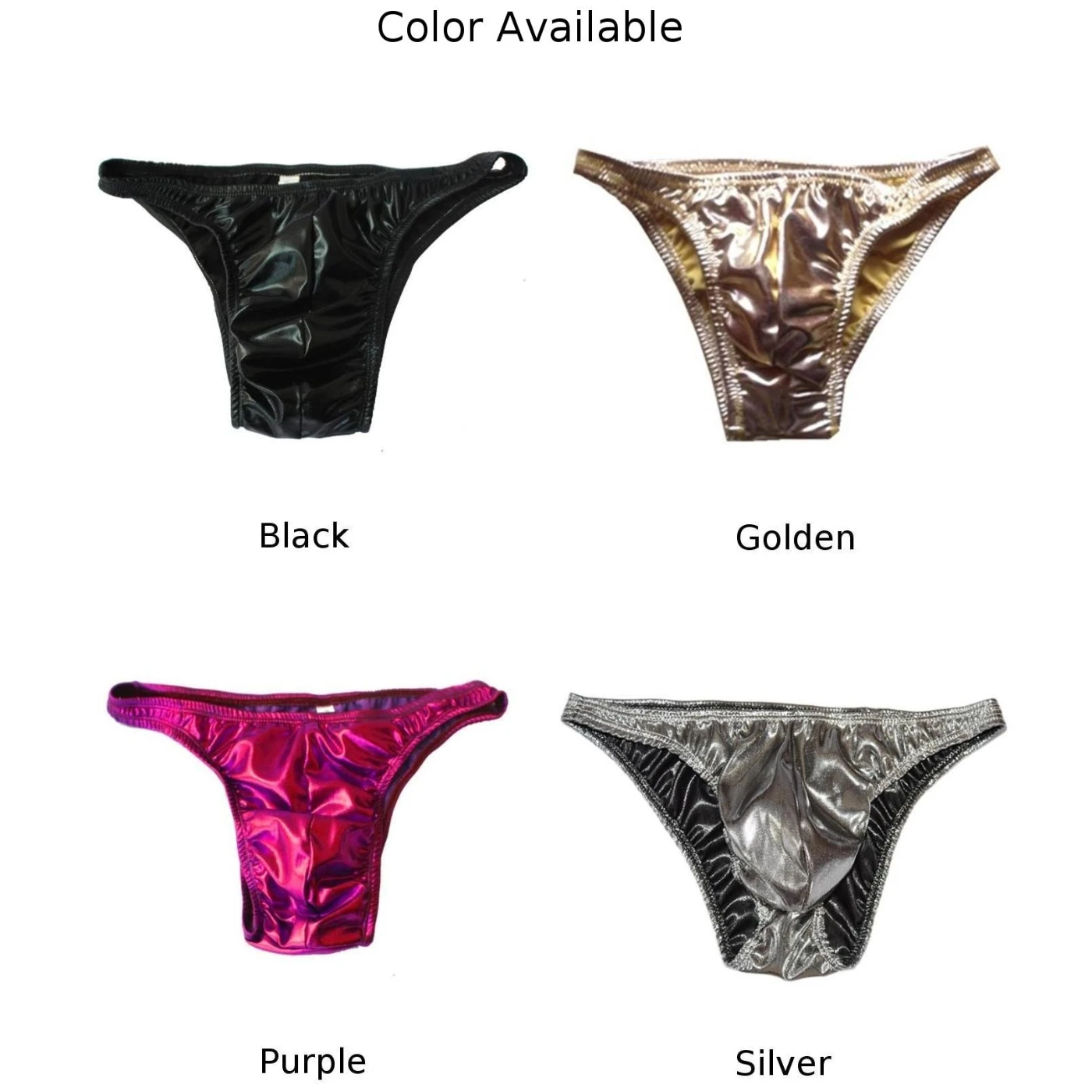 Men Sexy Bright Shinny Patent Leather Hollow Briefs Underpants Jockstrap T-Back G-String Thongs Breathable Smooth Male Thong