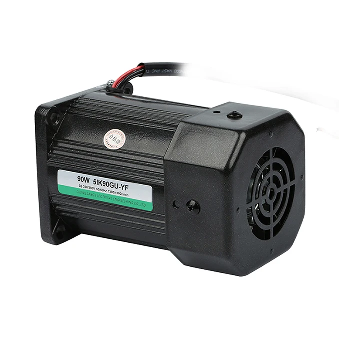 90W 5IK90GU-YF ความเร็วต่ํามอเตอร์ 5dB 17.5N/m แรงบิดสําหรับอุปกรณ์โรงสีกระดาษ LVD CE 1500RPM รับประกัน