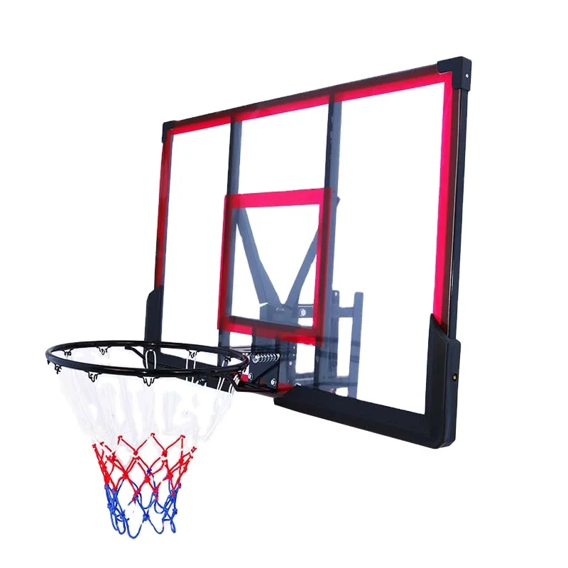 

Wall-Mounted Basketball Hoop Shatterproof PC Backboard & Rim with Bracket