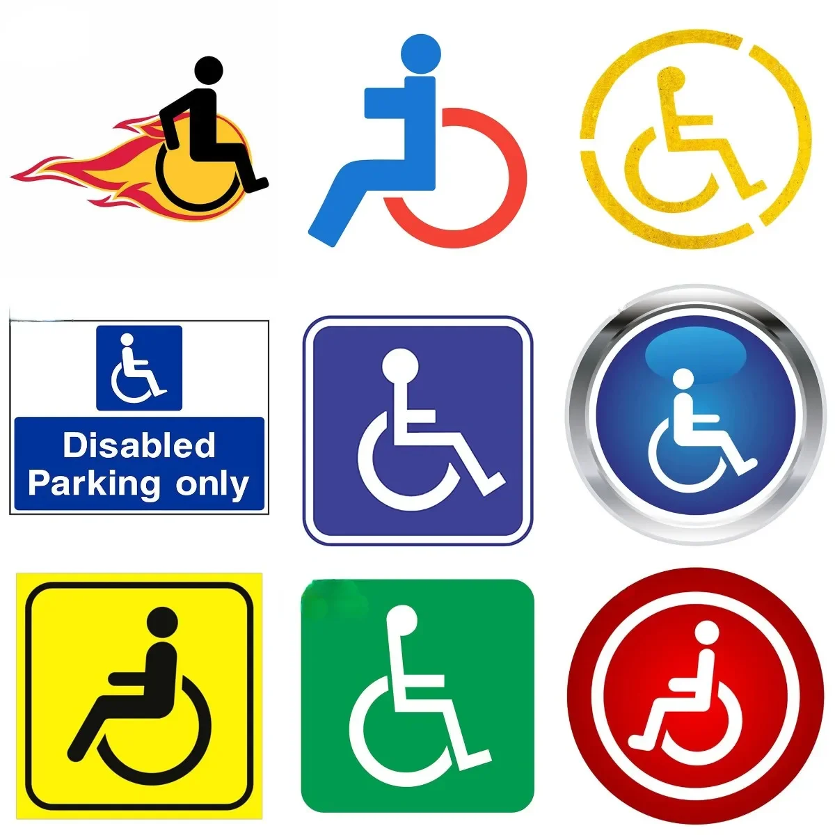 

Creative Disabled Wheelchair Waterproof Accessories Sticker for Decorate Wall Window Car Truck Motorcycle Off-road Camper Decal