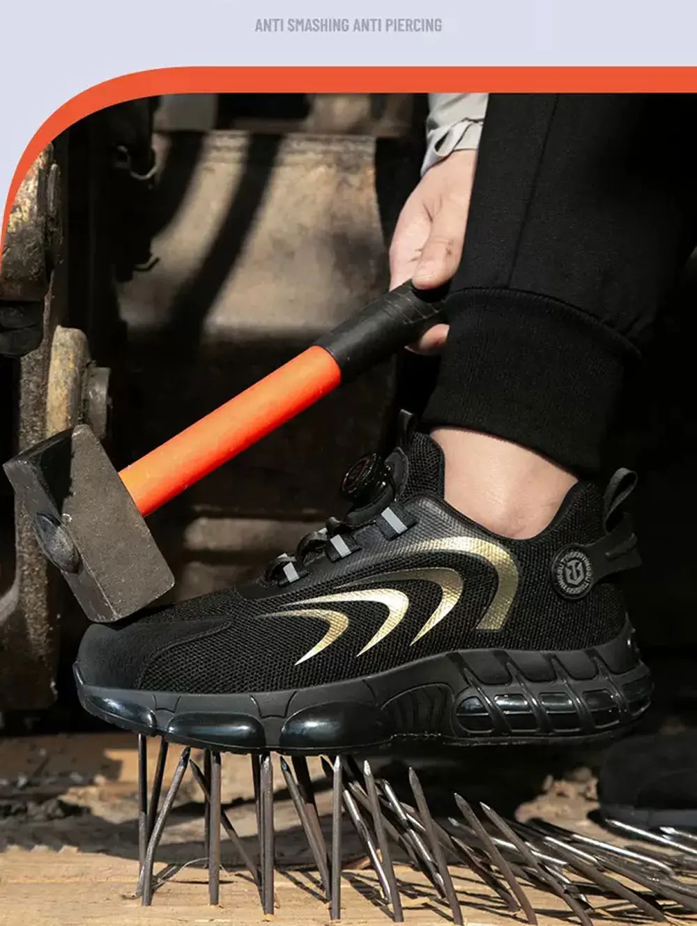 European standard new men's shoes, anti-impact and anti-puncture, lightweight and safe work shoes, factory