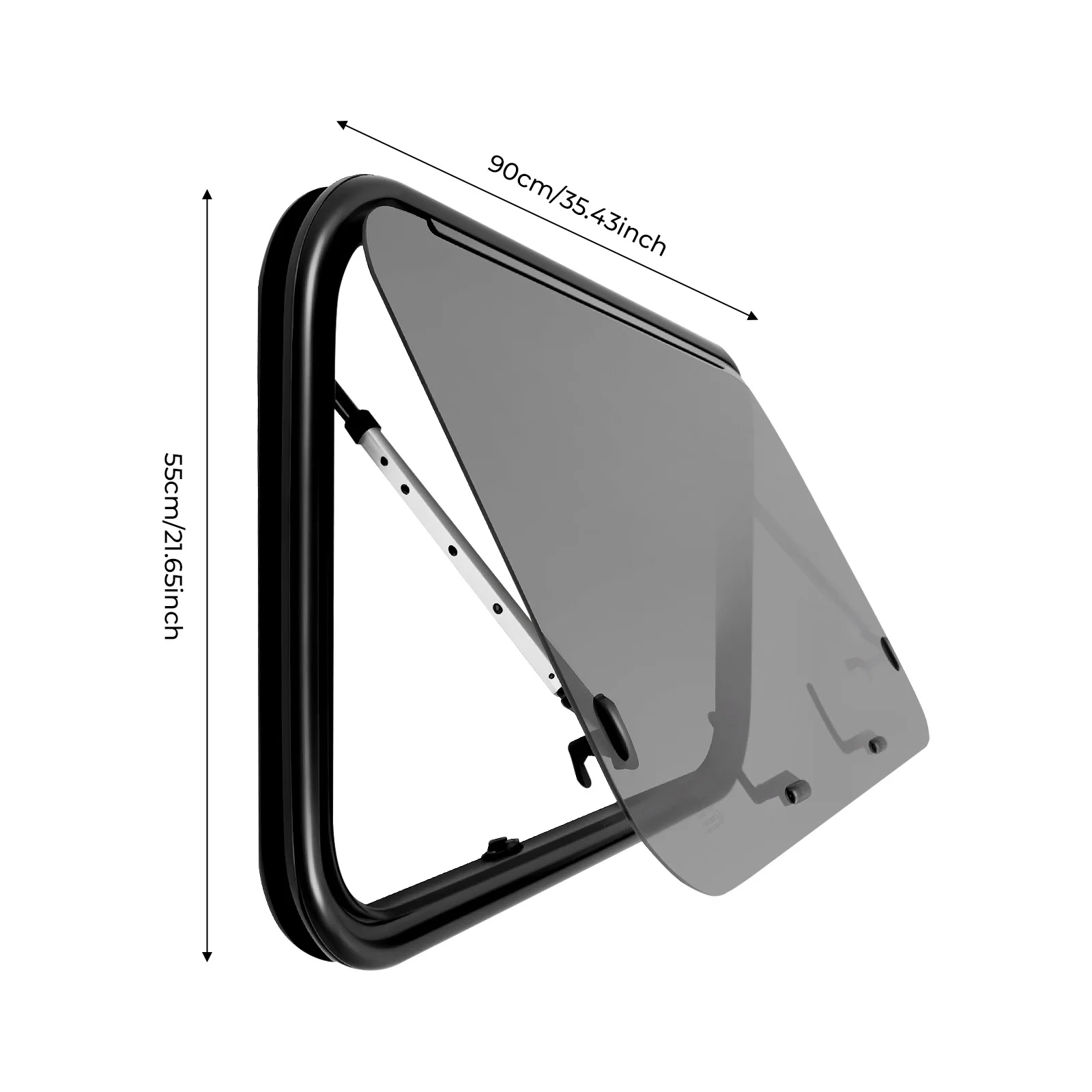 RV Exit Window, RV Push-Out Window, Ultra Thick Tempered Glass Camper Emergency Window, 36” W X 22” H Aluminum Alloy