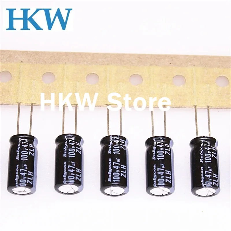 10PCS ZLH 100V47UF Volume 8X16MM Rubycon Electrolytic Capacitor  100ZLH47MEFC8X16 NEW