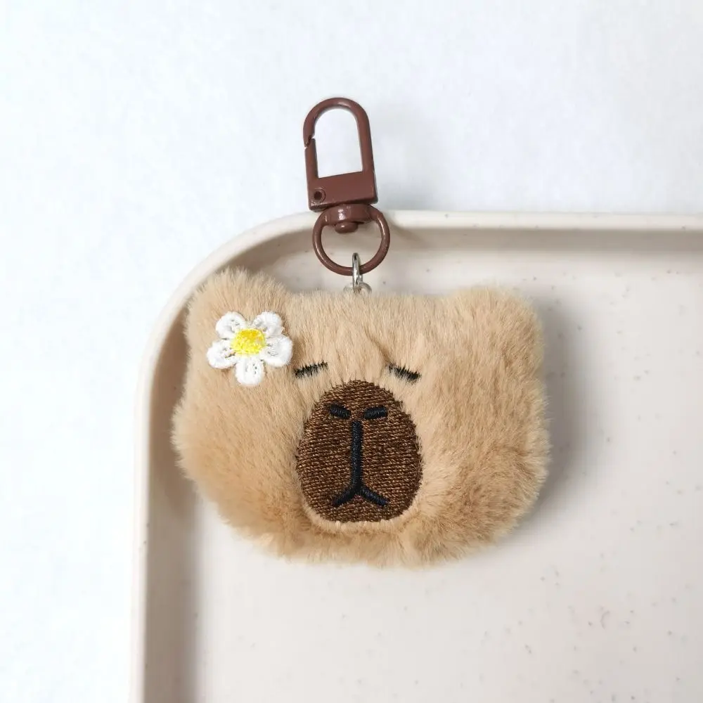 Cute PP Cotton Capybara Plush Keychain Collection Soft Capibala Plush Doll Fluffy Ins Kapibala Backpack Pendant Backpack Decor