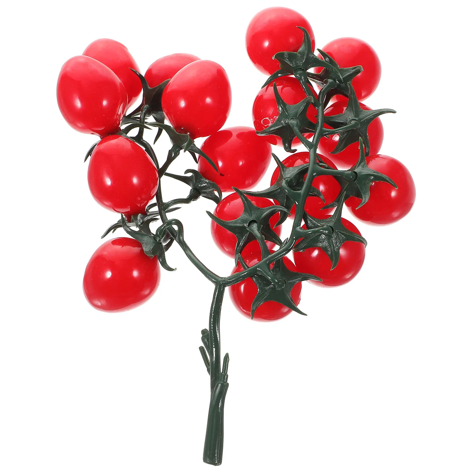 

Simulated Cherry Tomatoes String Artificial Fruits Decor Lifelike PVC Pendant Home Supplies Party Kitchen Fruit Photo Prop