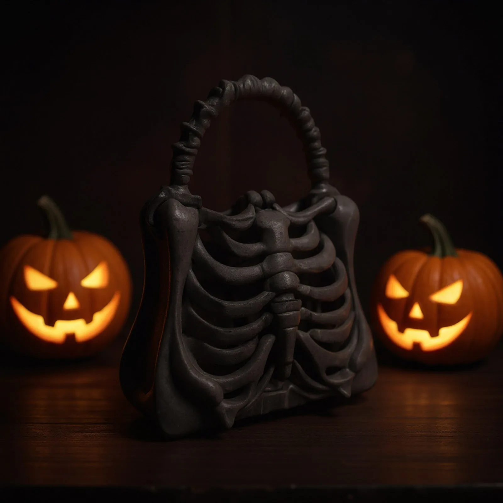 

Сумка со скелетом на Хэллоуин с 3D принтом, готический кошелек в форме ребра, уникальный клатч ужасов, женский костюм, вечерние сумки с ручками сверху