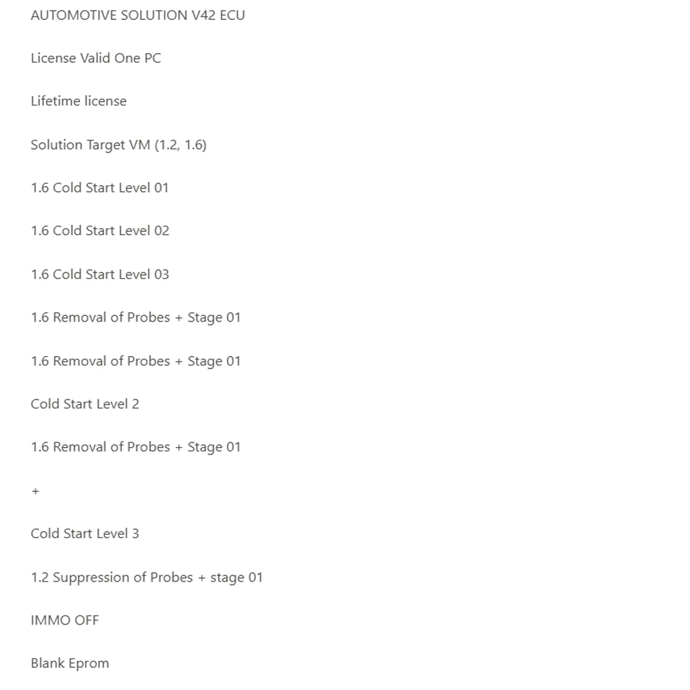 AUTOMOTIVE SOLUTION V42 ECU Lifetime License Valid One PC Solution Target VM Car Diagnostic Software
