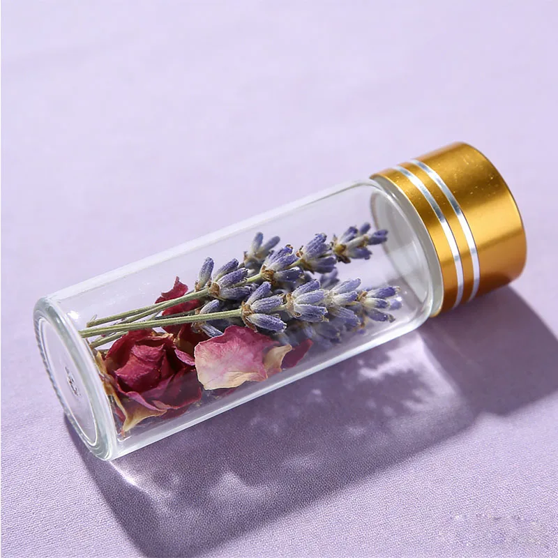 100Pcs Portable 5/8/10/12/15/20/25ml Clear Glass Bottles Gravel Vial Mini Storage Containers For Dried Flowers DIY Decoration