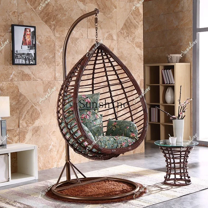 

Swing Hanging Chair Indoor Balcony Courtyard Hanging Basket Rattan Chair Household Hammock Bird Nest Chair Terrace Baskets FT