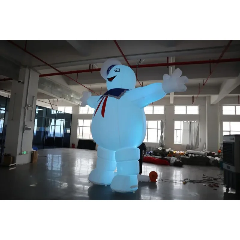 Led Giant Halloween Ghostbusters Stay Puft cartoon character Whiteman for Halloween party decoration