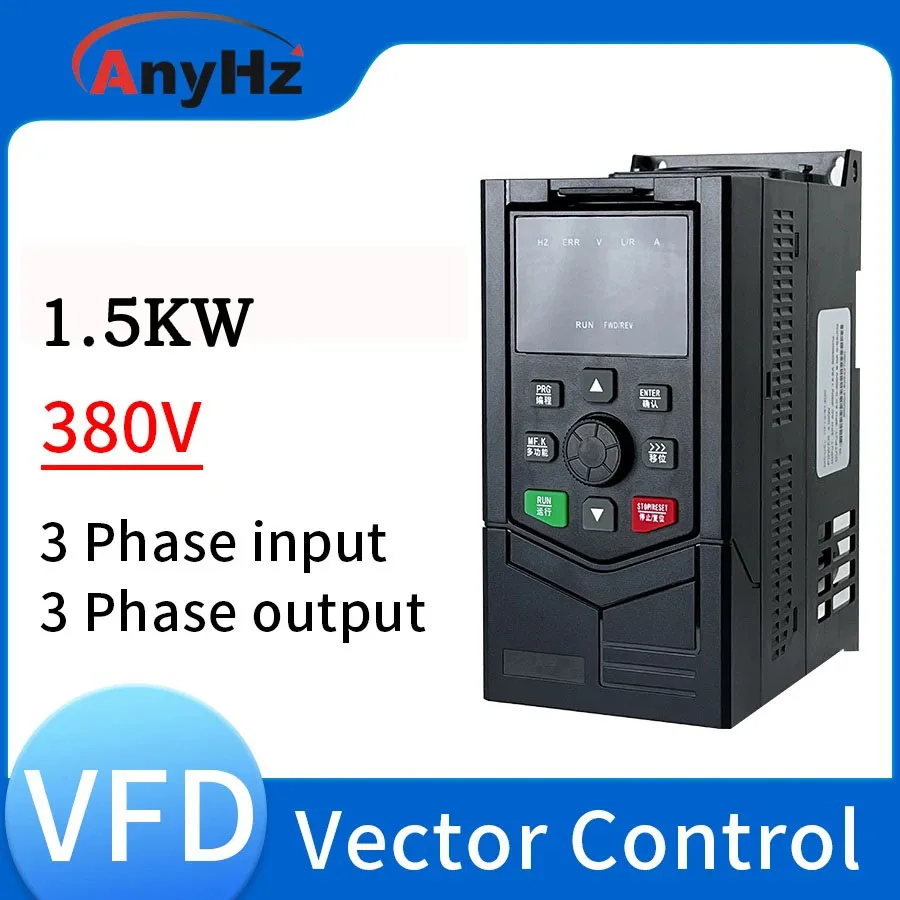 

VFD1.5 кВт Векторный Преобразователь частоты 380В 2.2kw15kw220v инвертор векторного управления