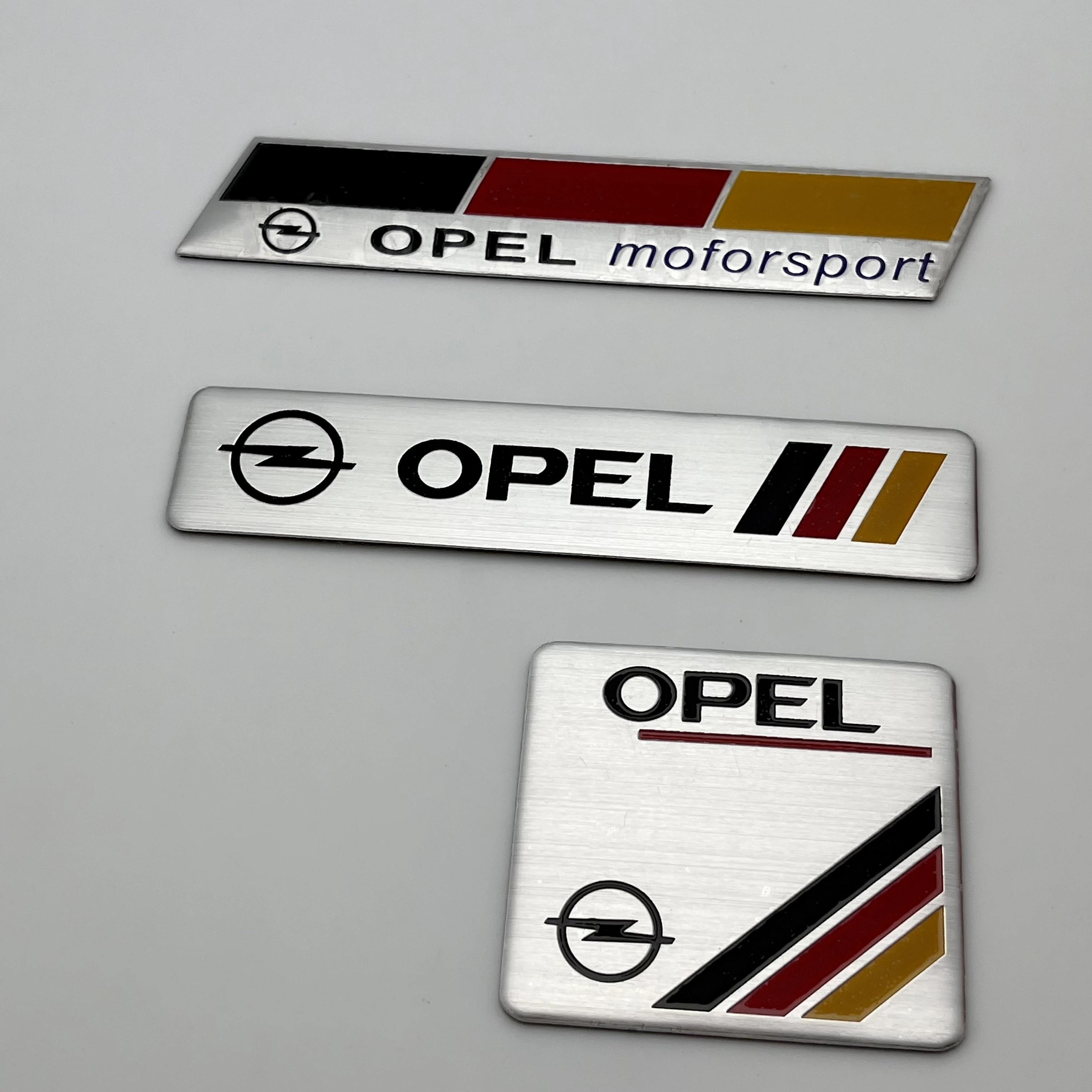 1Pcs OPEL English Logo Car Sticker Rectangular Square FitFor OPEL CORSA Car Rear Trunk Side Body Modified Decorative Accessories