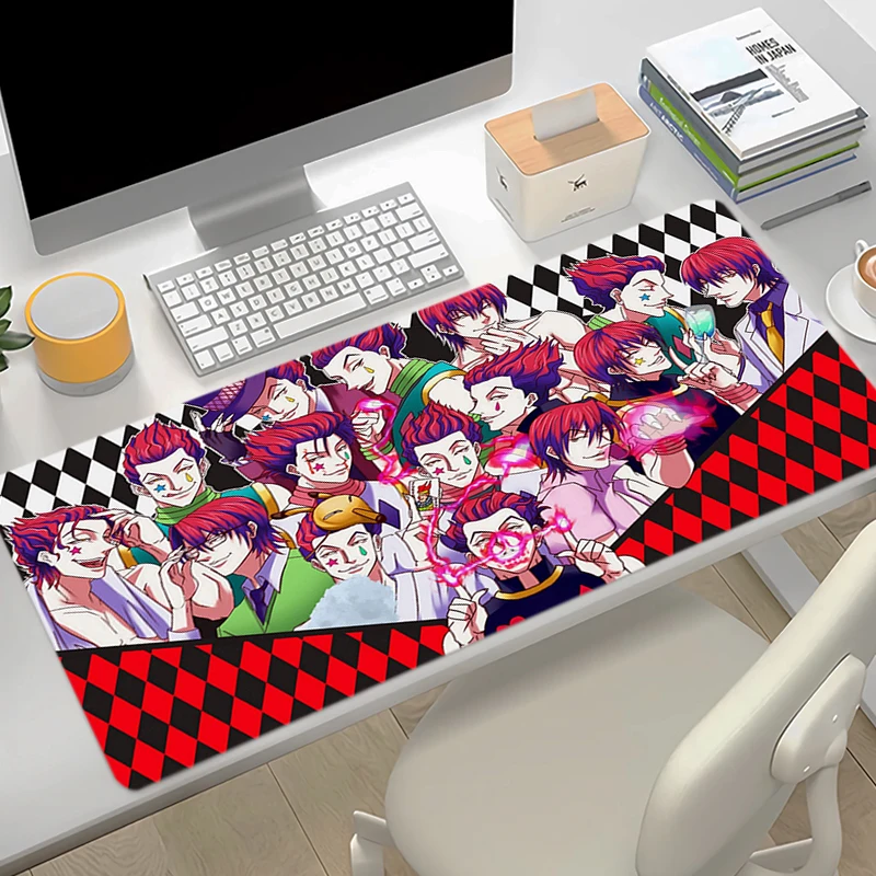 Hyskoa Morroh Mousepad Anime Hunter X Hunter Computer Pad Game Mouse Mat Office Laptop Deskpad Non-slip Desk Accessories Mat