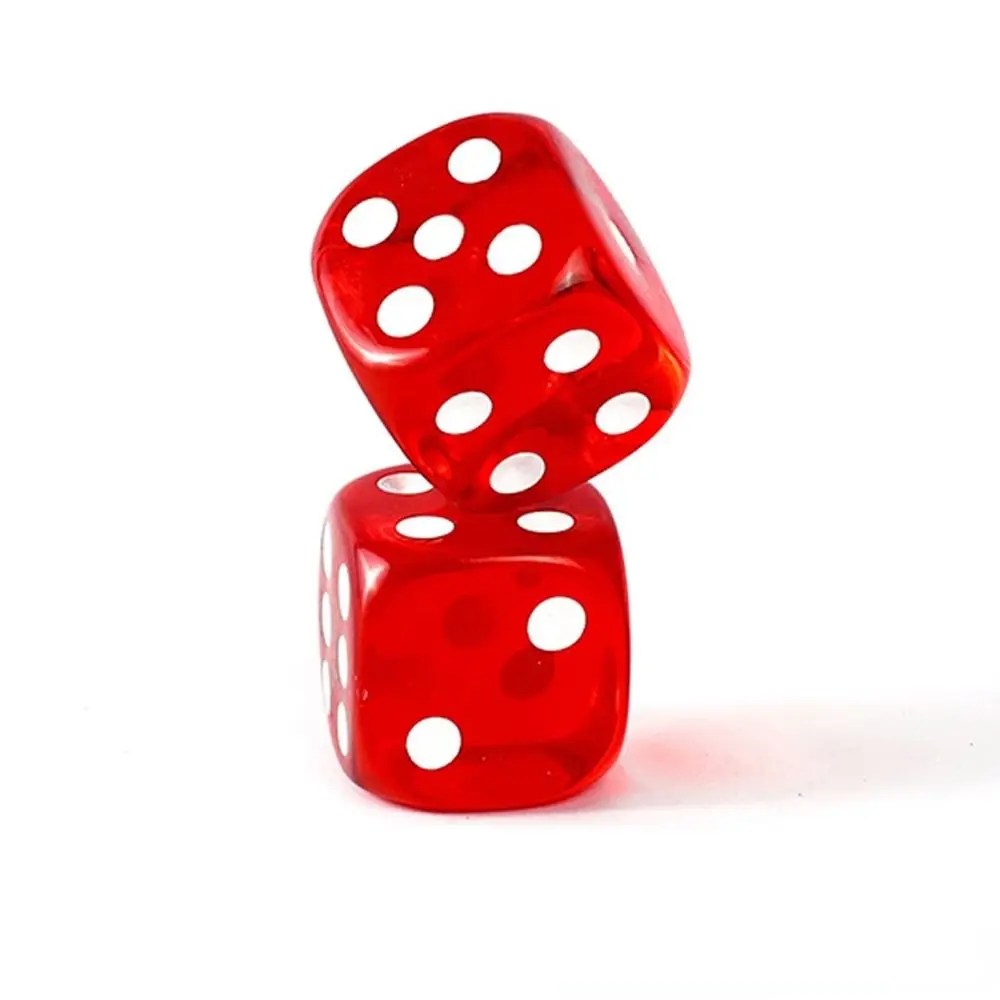 

D6 Craps Desktop Game Puzzle Game 19mm Razor Edges Playing Games Transparent Dice Square Point Dice 6 Sided Dice D6 Dice