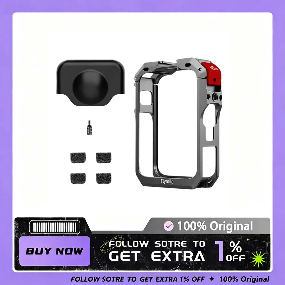 ل DJI Osmo 360 قفص معدني سبائك الألومنيوم إطار حماية كاميرا العمل تصاعد قذيفة مع الحذاء البارد و 1/4 "توسيع المواضيع #1