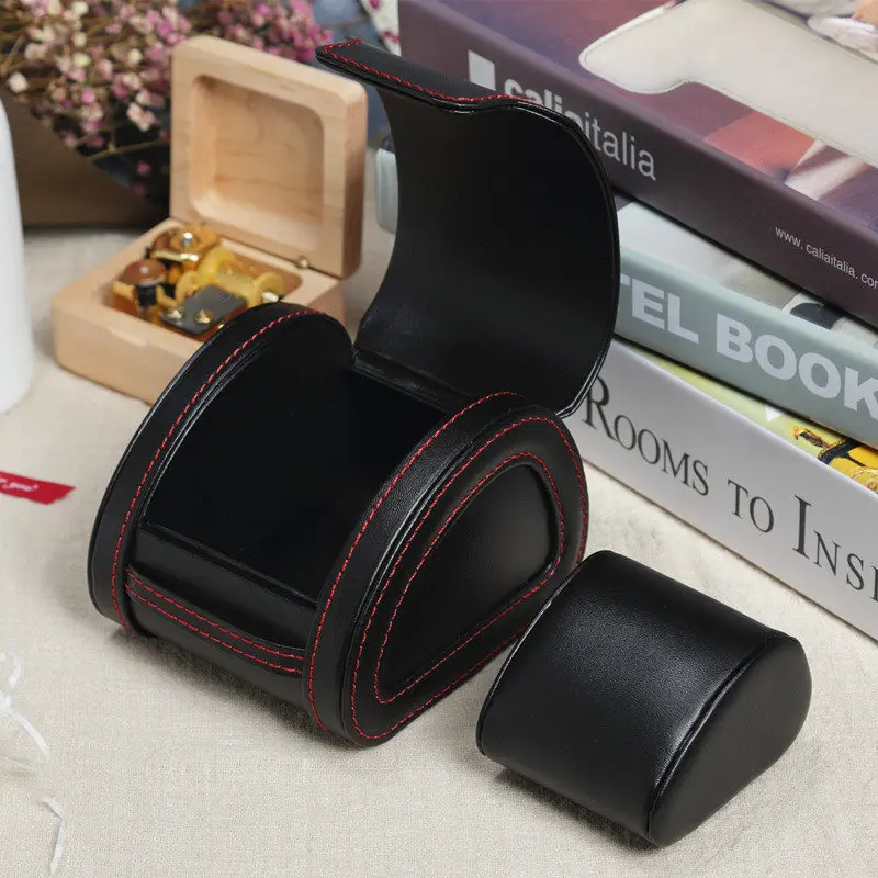 New Leather Watch Case Storage Box Luxury Watch Travel Case Fashion Watch Roll Black Watch Holder 시계박스케이스