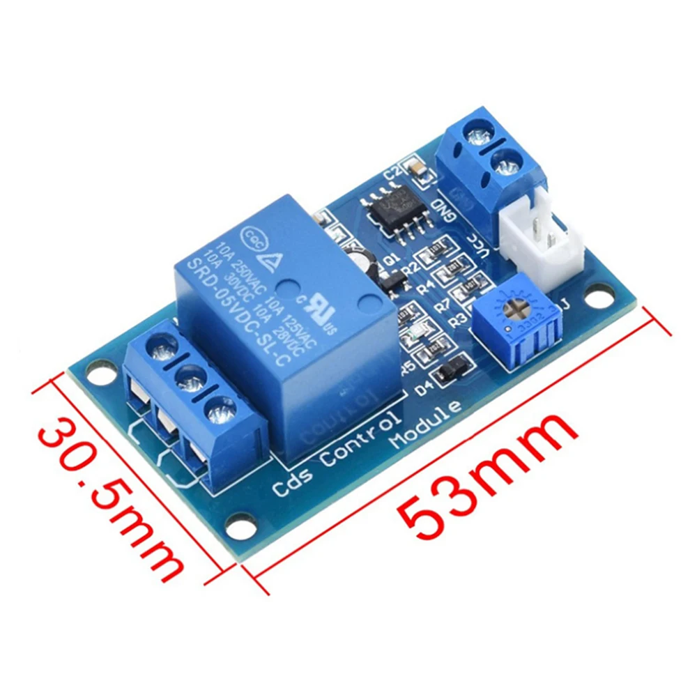 XH-M131 Light Control Switch Photoresistor Relay Module DC 5V/12V 10A Detection Sensor Brightness Automatic Control Module