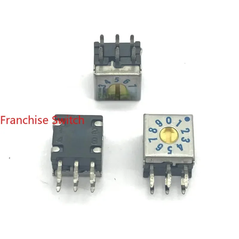 10PCS Digital Encoding Switch Encoder 0-9-bit 3*3 Pin Horizontal Positive Code