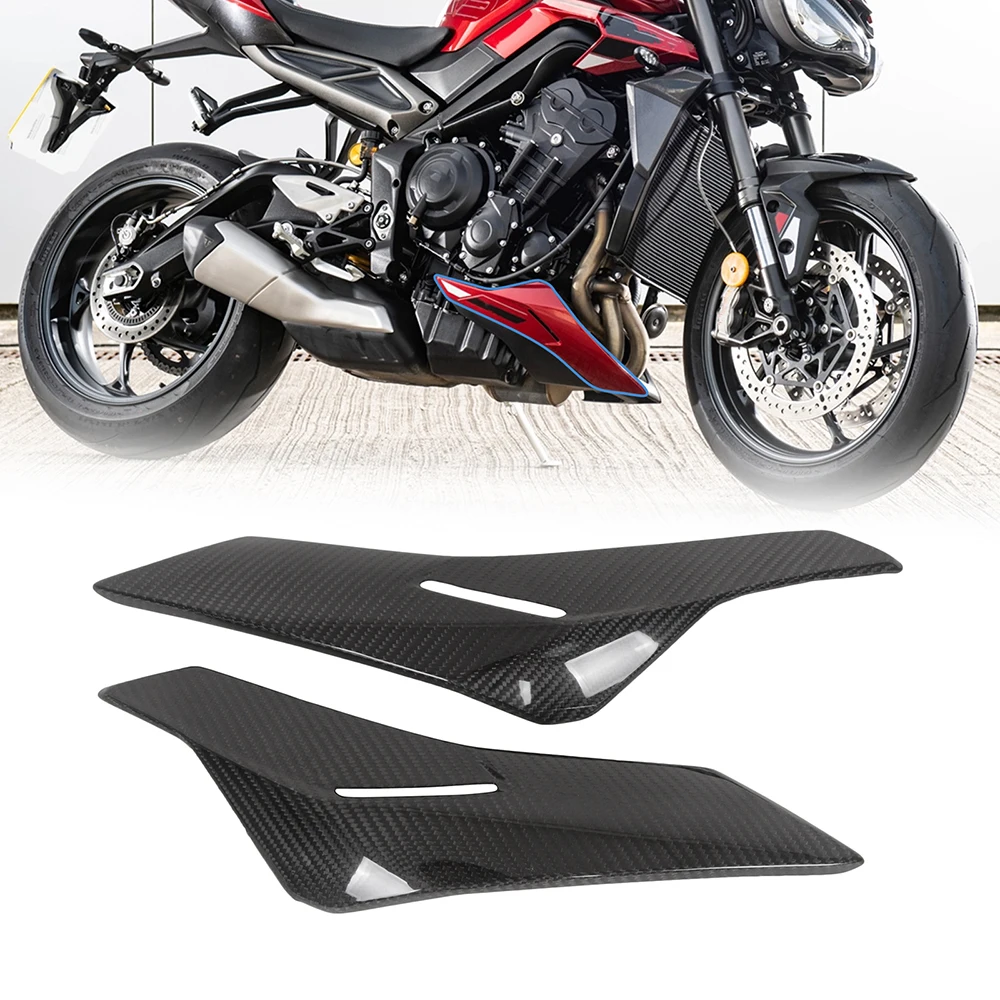 Motorcycle Carbon Fiber Undertray Panels Fairings For Triumph Street Triple RS 2023 2024