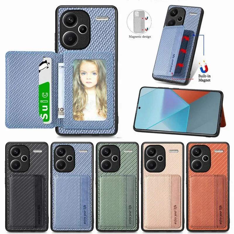 For Xiaomi 15T 14T 13T Redmi Note 13 14 Pro Plus 5G 4G RFID Leather Wallet Back Case For Poco F8 Ultra F7 X7 X6 F6 M6 Pro Cover