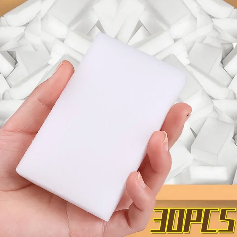 Esponjas de limpieza Nano, cuenco para platos fuerte blanco, esponja para eliminar óxido, toallita para el hogar, cocina, baño, estropajo multifuncional, 1/30 Uds.