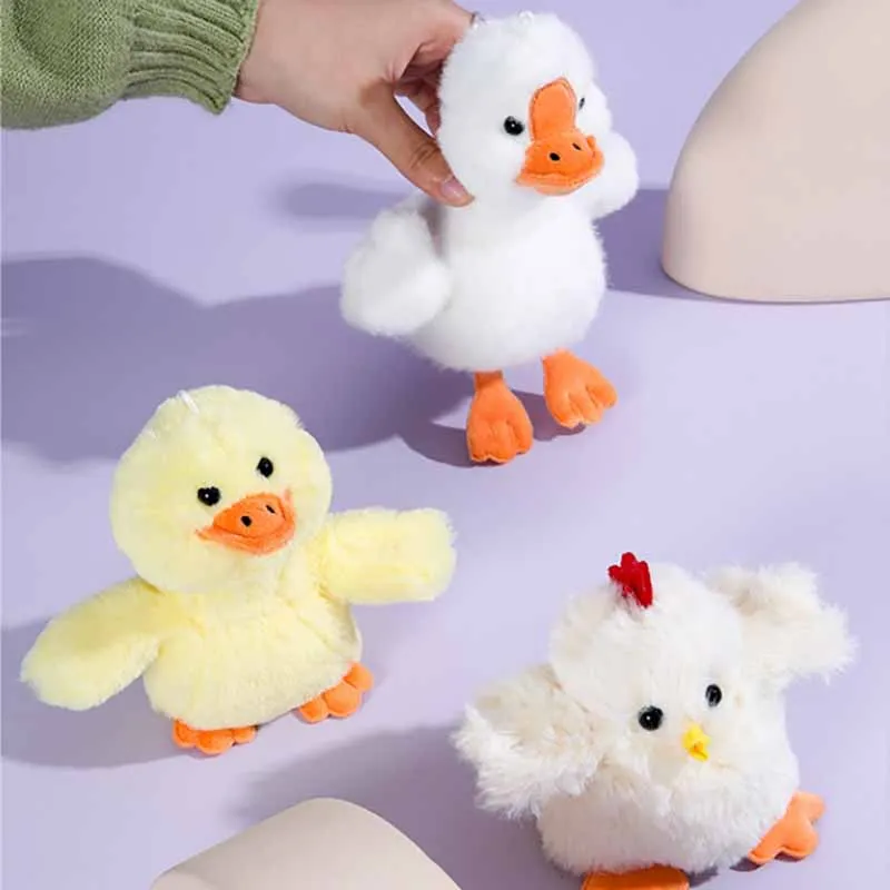 Novelty Funny Cute Simulation Chicken Duck Goose Slap Sensor Will Shake Will Call Plush Electric Toy Kids Interactive Toy Gifts