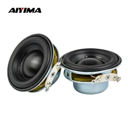 AIYIMA 2 adet Mini taşınabilir hoparlörler 40MM 4 Ohm 5W tam aralıklı hoparlör kauçuk yan NdFeB manyetik hoparlör ses ev sineması