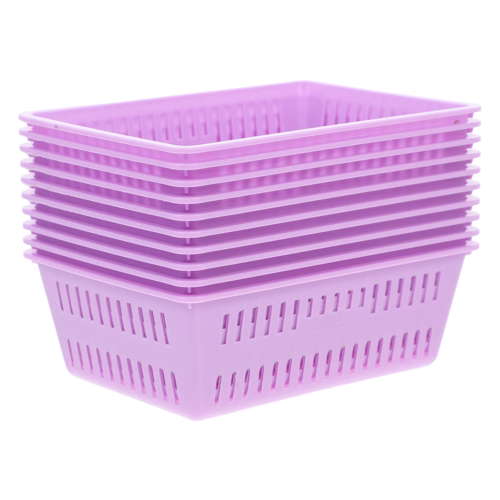 

10 PCS Storage Baskets Game Machine Coin Plastic Sundries Containers Fruit Desktop Purple