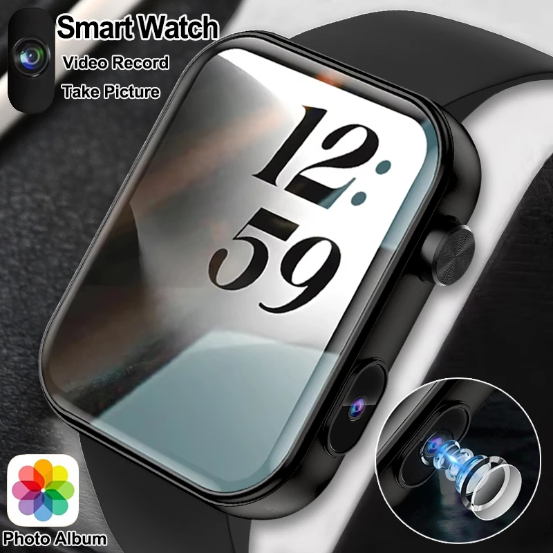 

Новинка 2024 года для HUAWEI XIAOMI, умные часы с камерой, спортивный браслет с пульсометром, локальная музыка, Bluetooth-вызовы, умные часы для мужчин и женщин
