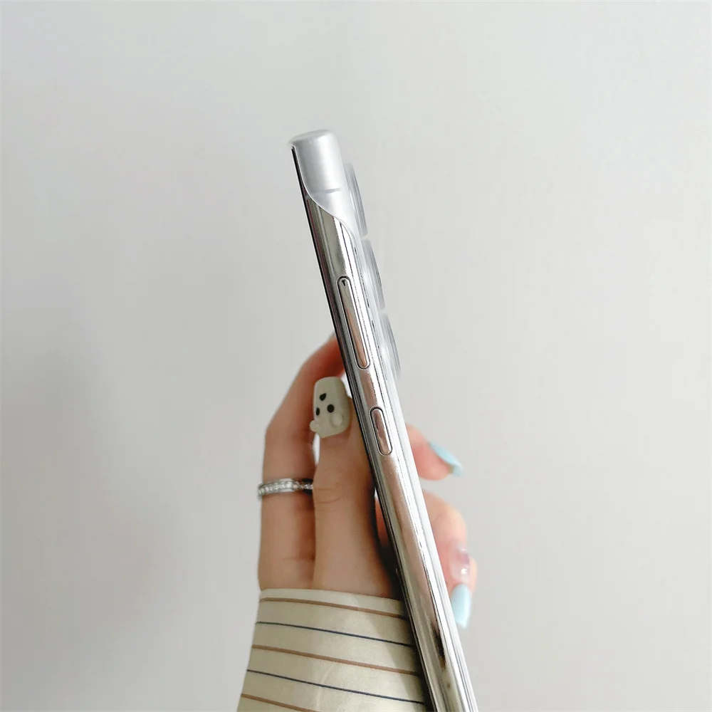 Ultra Slim für Magsafe Clear Rahmenlose Handyhülle für Samsung S24 Plus S22 S23 Ultra Magnetisches kabelloses Laden Randlose Abdeckung