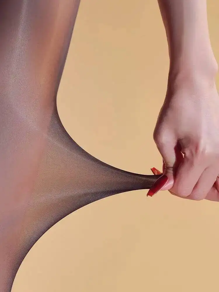 0D أورورا جوارب زيت الحصان عالية الخصر لامعة رقيقة مثير جوارب طويلة ناعمة الحرير الأسود المرأة شفافة بلون سحر 9CZO