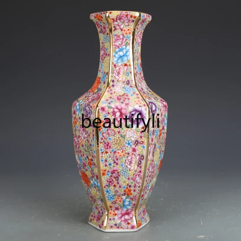 

Antique, Jingdezhen Ceramic Vase, Enamel Color, Pastel Wanhua Porcelain