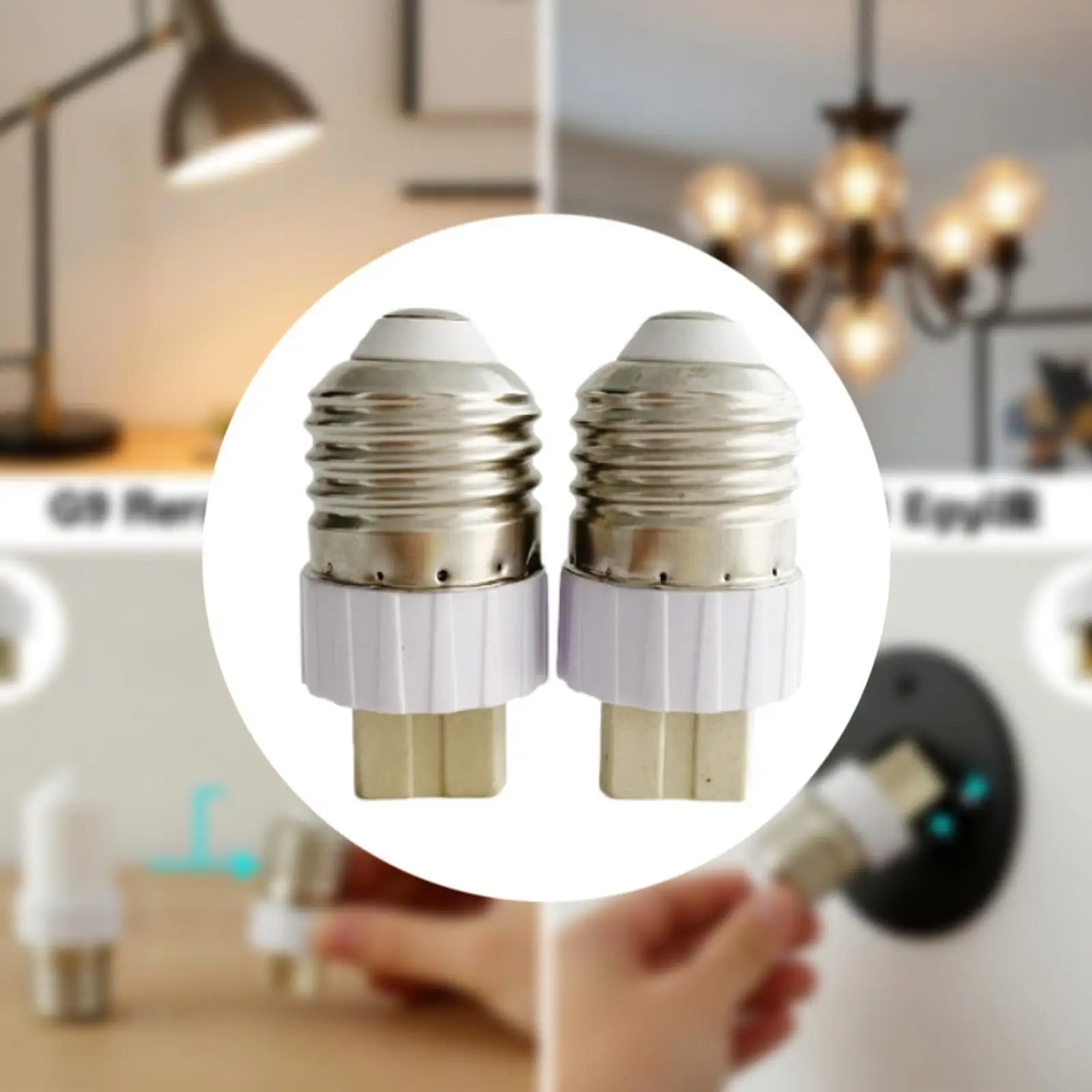 E27 to G9 Lamp Base Converter PP Material Bulb Adapter Space Saving Socket Converter for Versatile Indoor Home Lighting