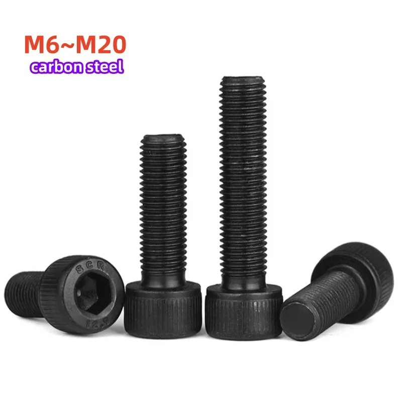 Black Fine Tooth Hexagon Allen Hex Socket Cup Head Screw Bolts M6 M8 M10 M12 M14 M16 M18 M20 Grade 12.9 Carbons Steel