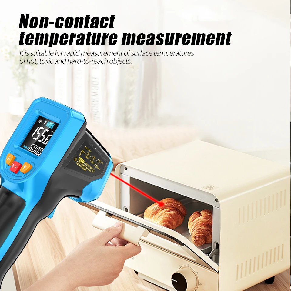 Aicevoos Handheld Digital Infrared Thermometer Non-Contact Laser Temperature Meter Gun Temperature Tester Instruments Pyrometer