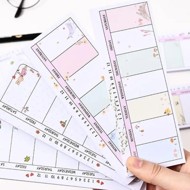 Qualitätsplan Notepad Weekly Planning Pad zufällig ausgewähltes Design 40 Seiten