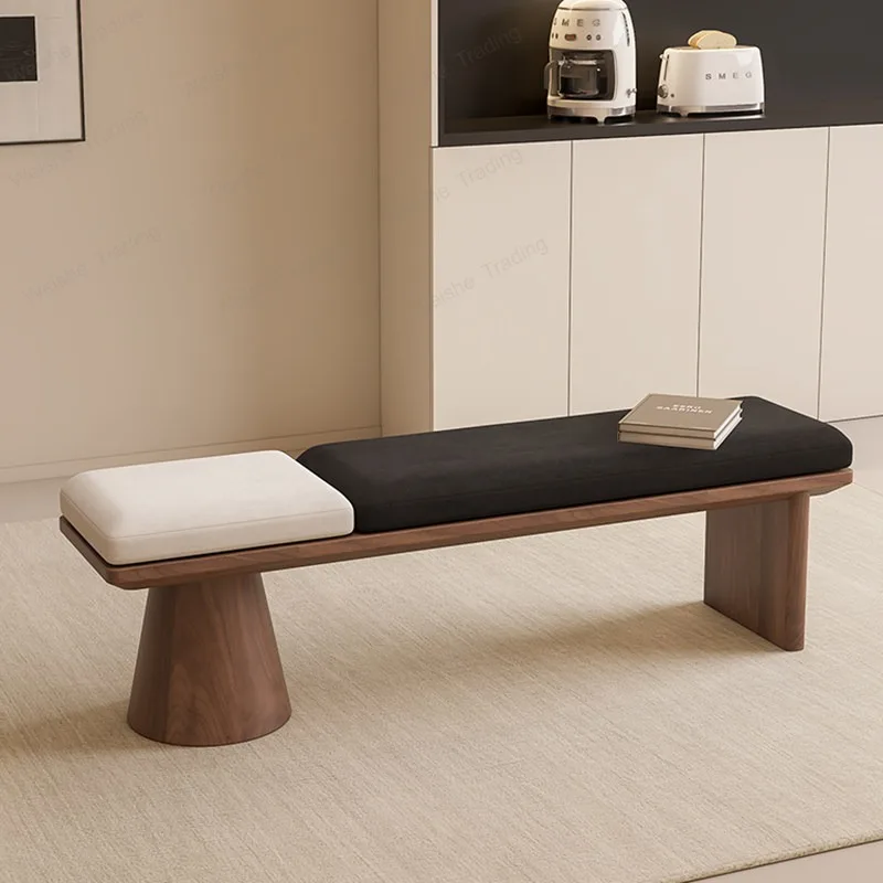 Designer tea table dining table bench stool dining room bedroom creative bench Italian light luxury high-end bench dining chair